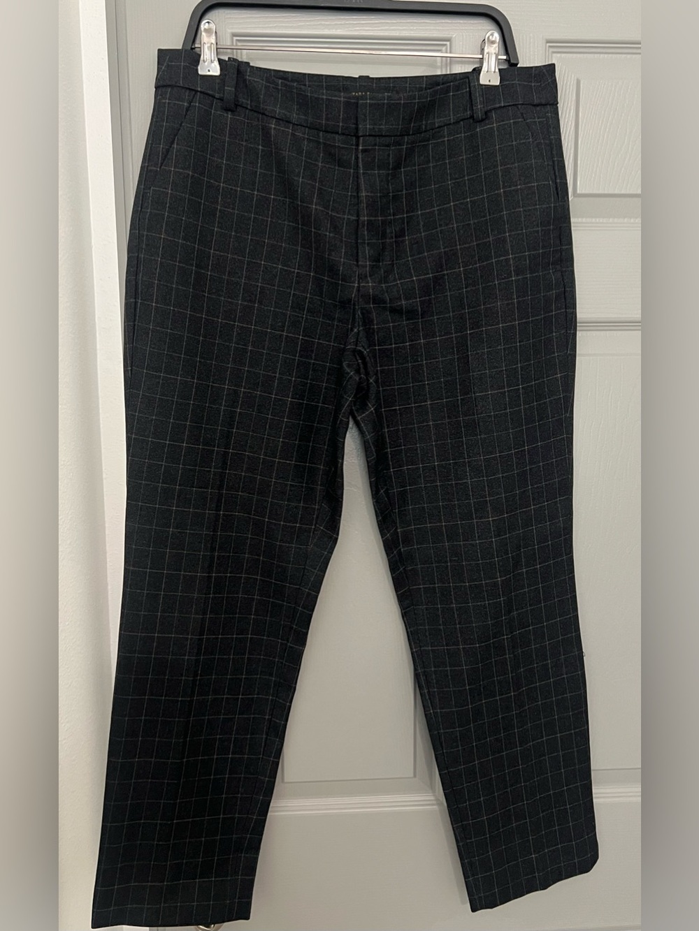 Zara Black Windowpane Trousers